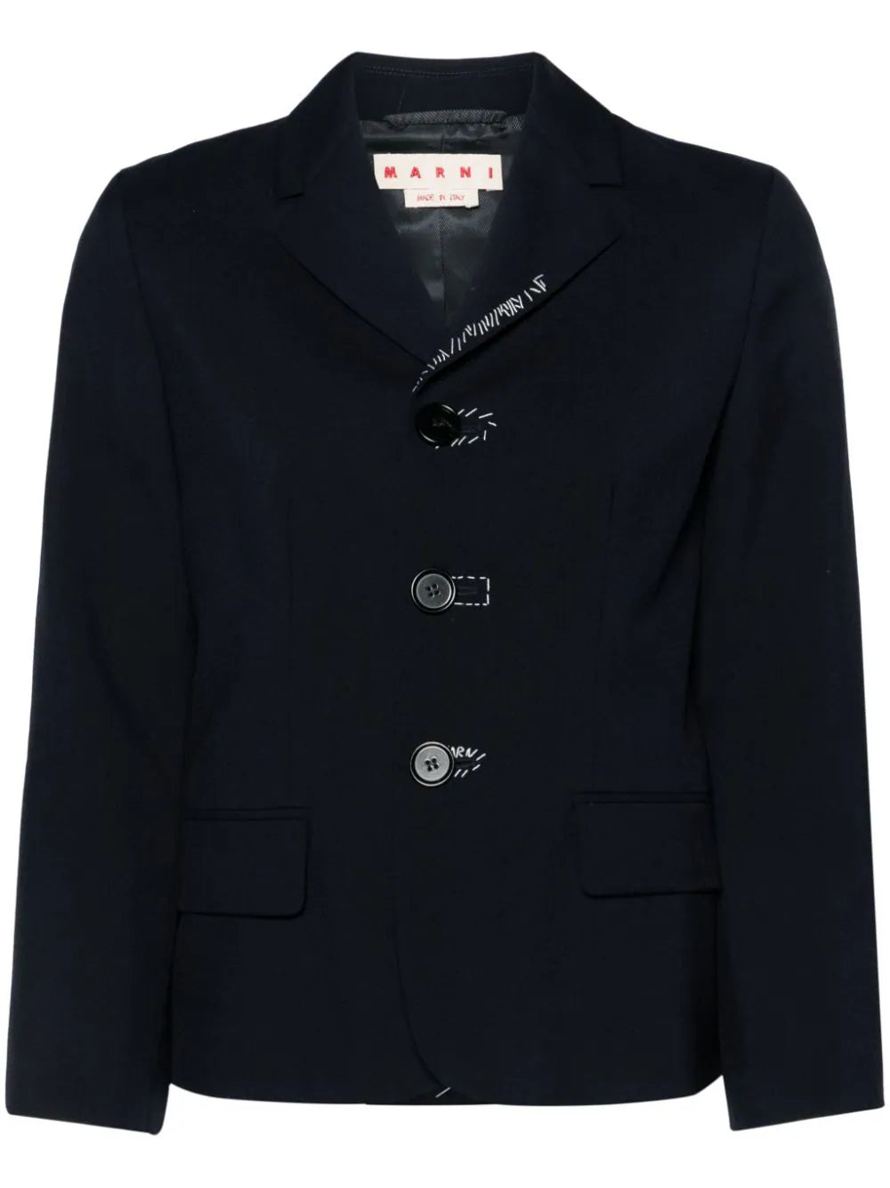 Single-breasted blazer with embroidery