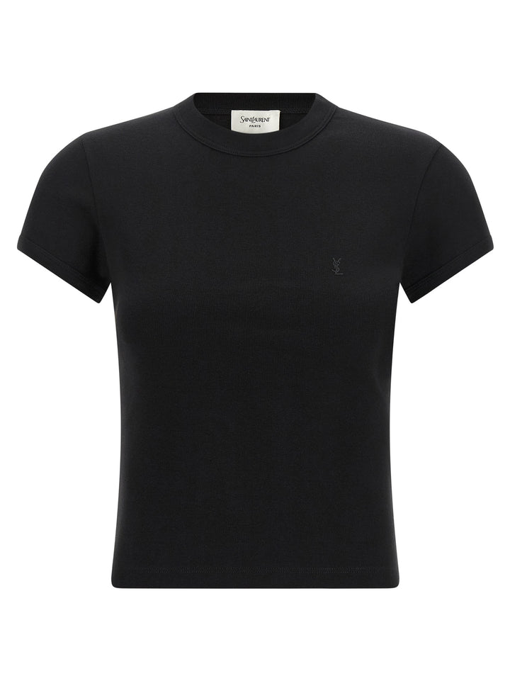 Saint Laurent Cassandre T-shirt - Black | 35290160e0412c049fd6a04596cce78f85e3d673
