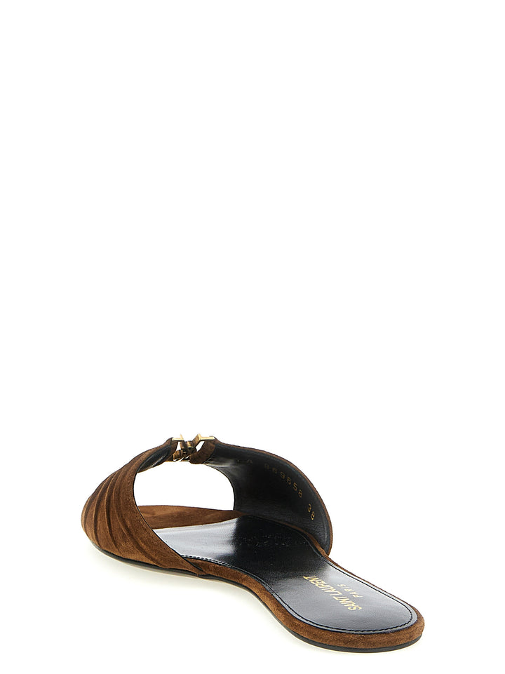 Saint Laurent Babylone Sandals - Brown | e60a27fb0d78f1fc9bddeb010ea4fb04f41b20f1