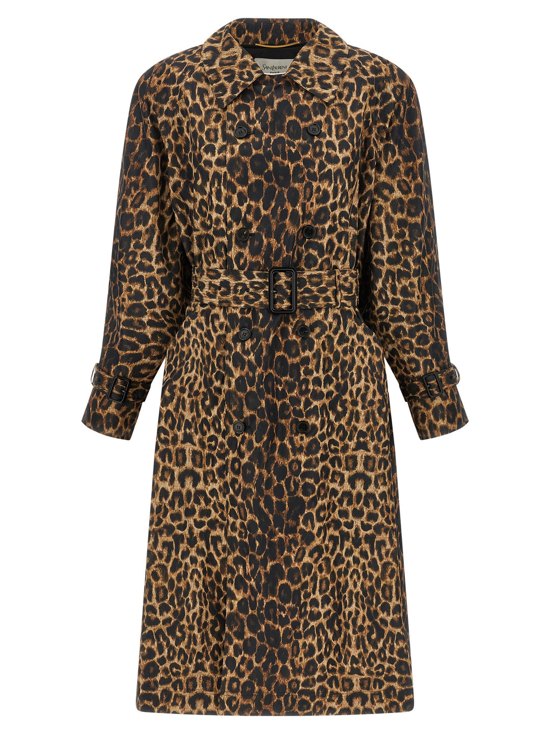 Saint Laurent Double-Breasted Trench Coat Coats and Trench Coats - Brown | ecc106496c004efb8f2a085abbb17c7e2ec347dc