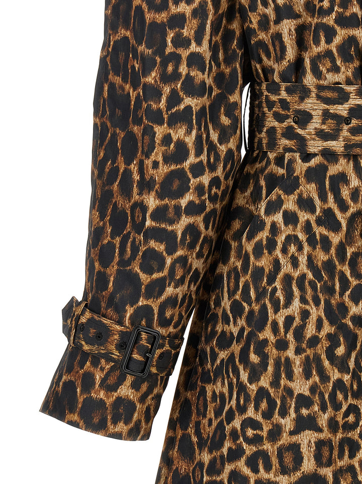 Saint Laurent Double-Breasted Trench Coat Coats and Trench Coats - Brown | 661c6ea21f35e3c6f0a34b8a10bbe45866d1f589