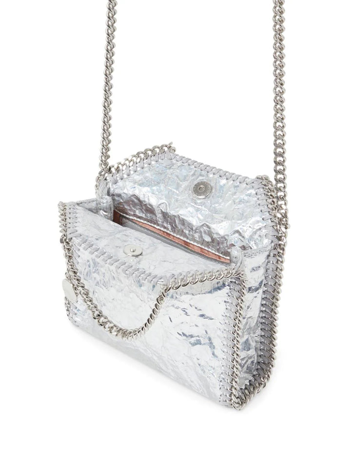 Falabella mini metallic tote bag