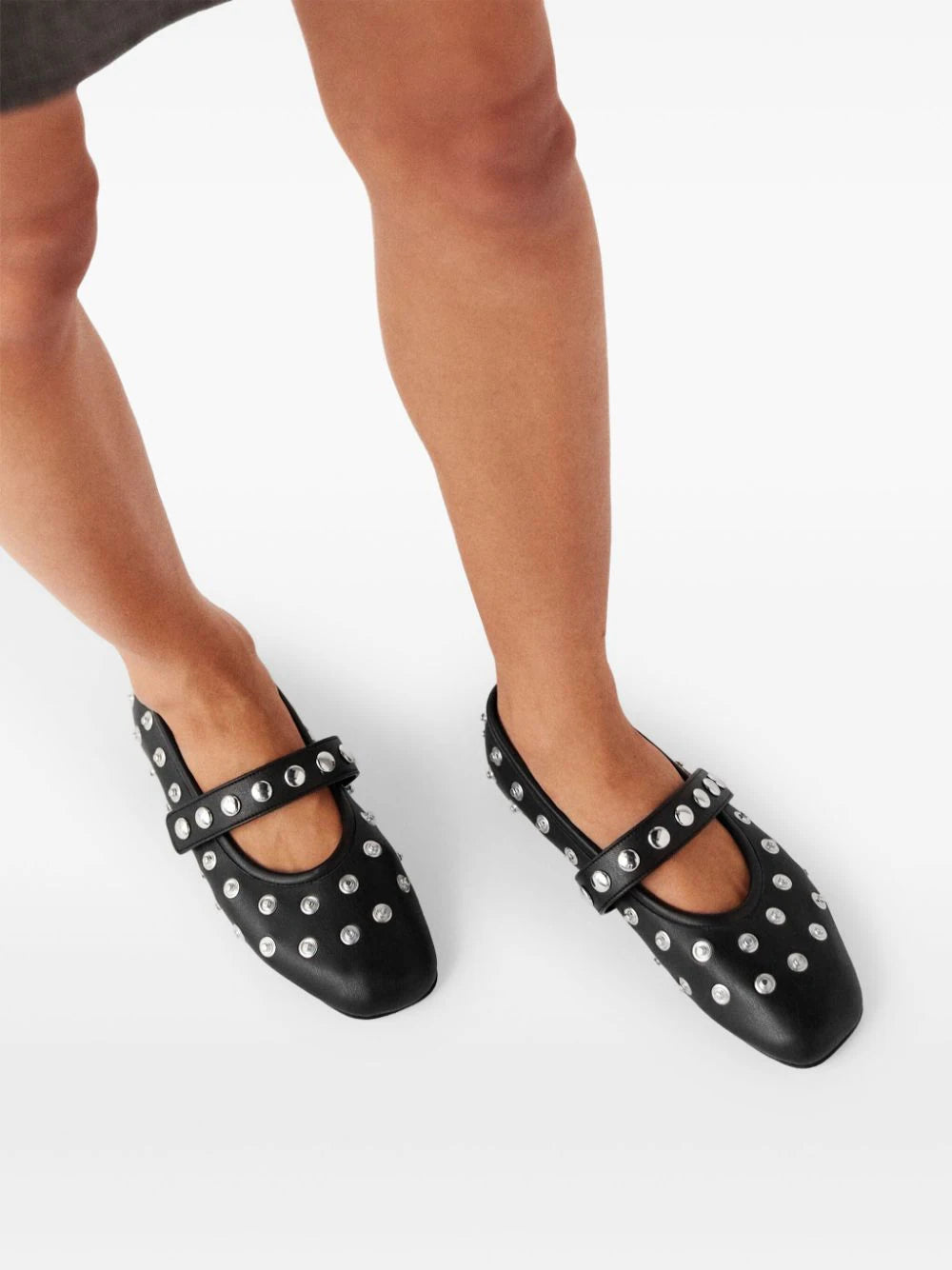 Studded ballet flats