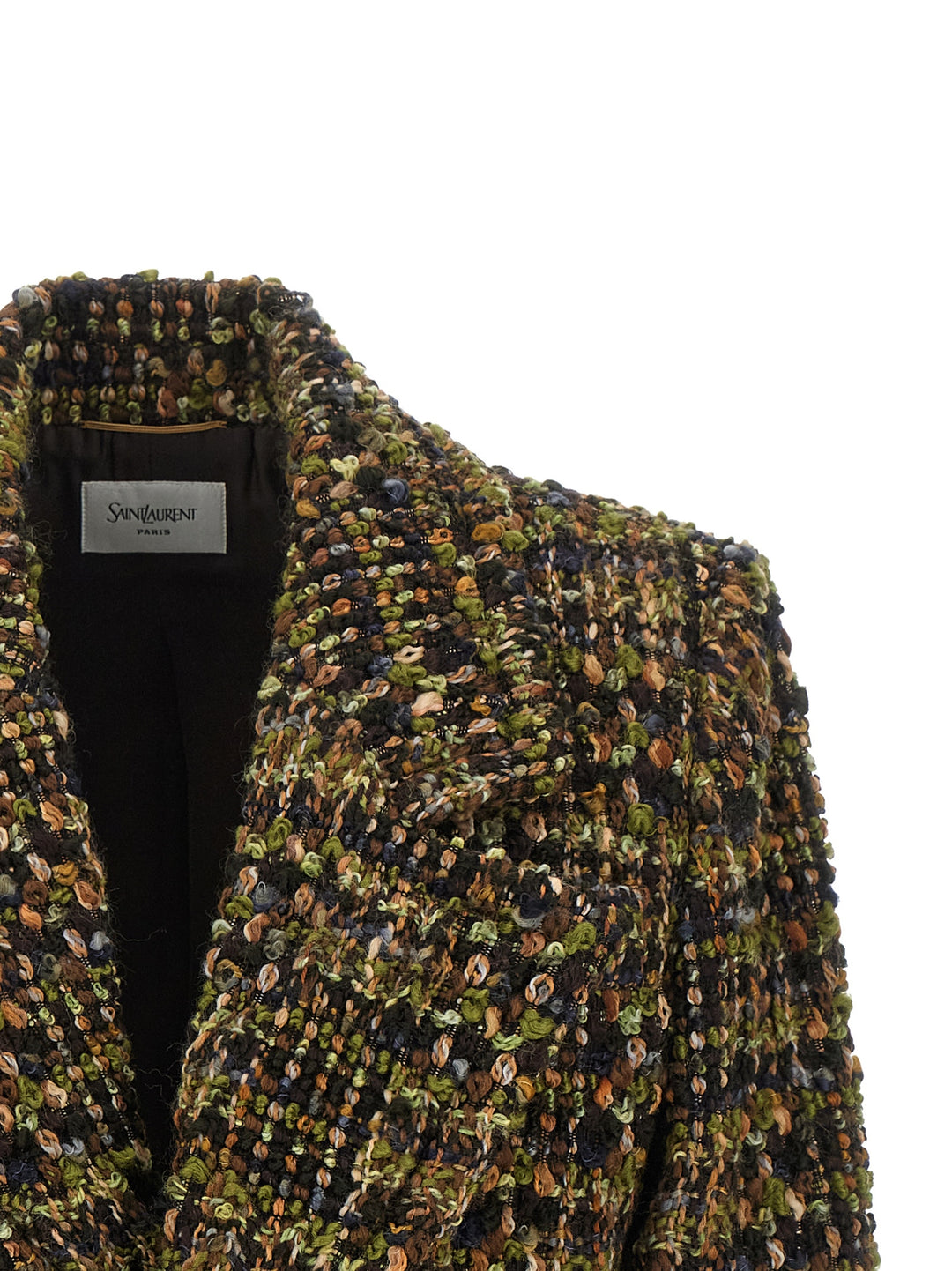 Saint Laurent Bouclé Tweed Blazer BlazerS - Multicolor | f65227b913136bf1a7b4a2a5417b9438ebf3076e