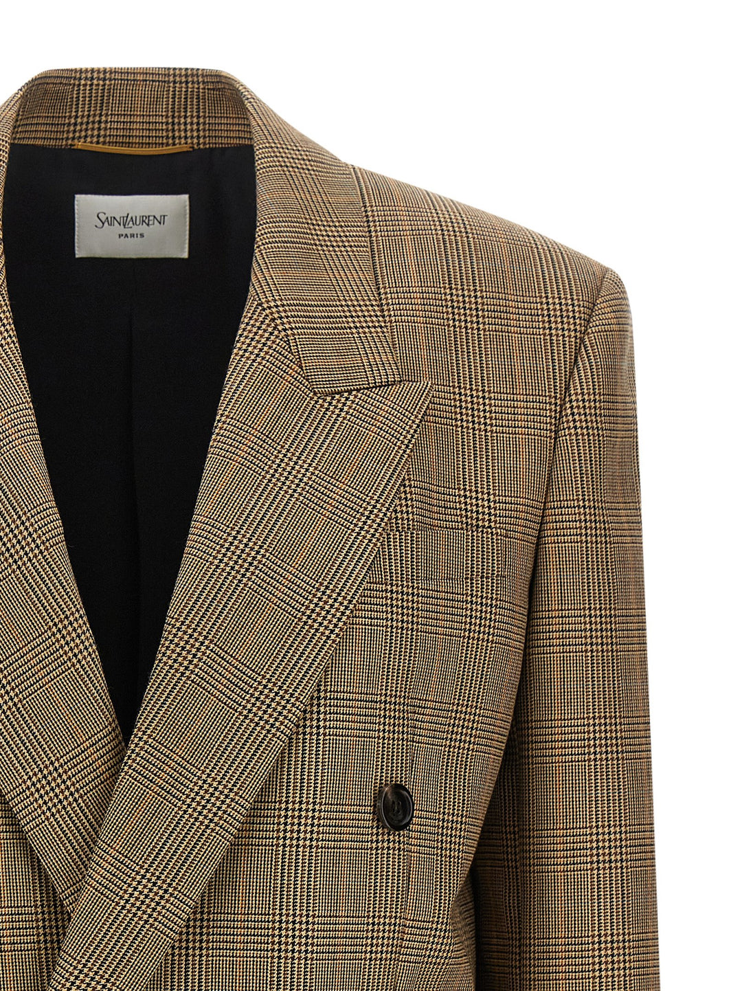 Saint Laurent Prince Of Wales Houndstooth Blazer BlazerS - Brown | bb4130dc69d28e013c4b33c6ca6a9f7b13f390a1