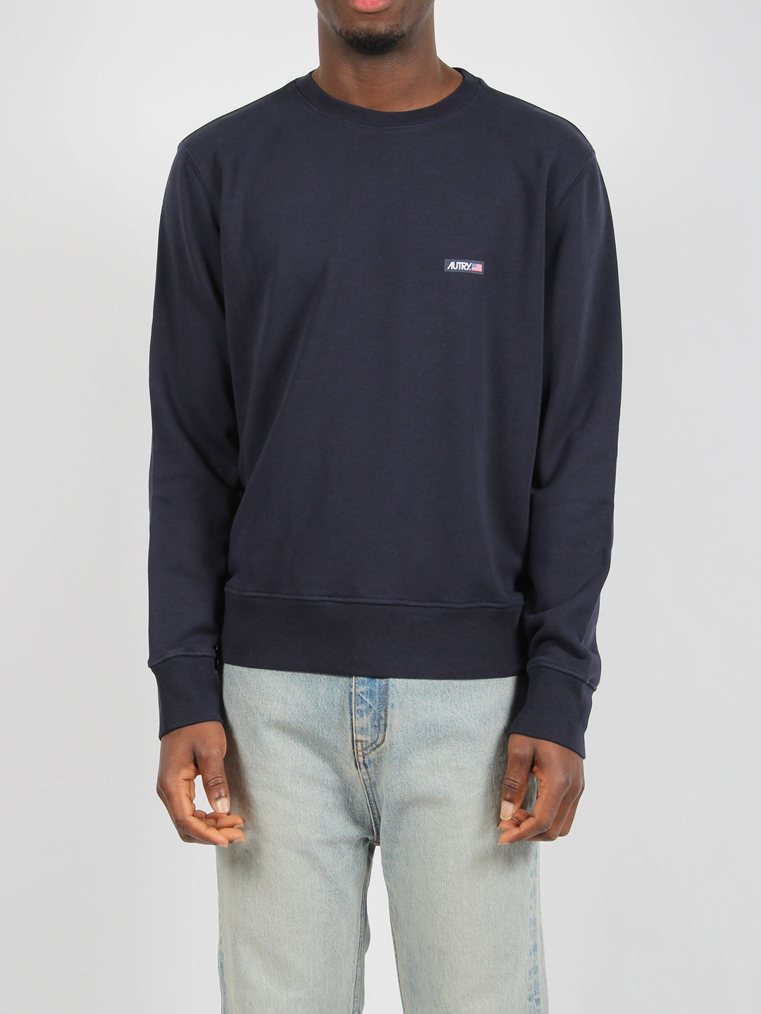 Cotton crew neck sweatshirt