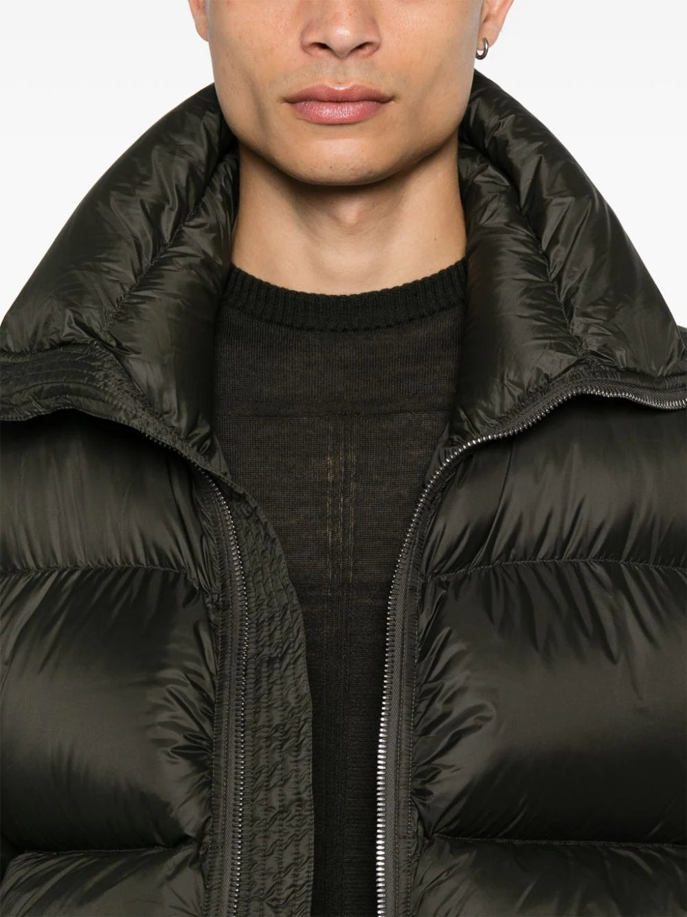 High-neck down jacket