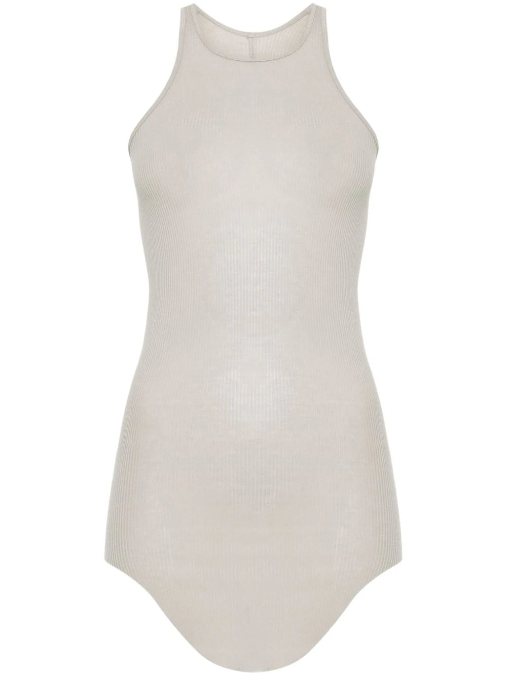 Ribbed tank top with Olympic neckline