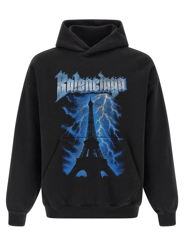 Paris Thunderstorm Sweatshirt Black