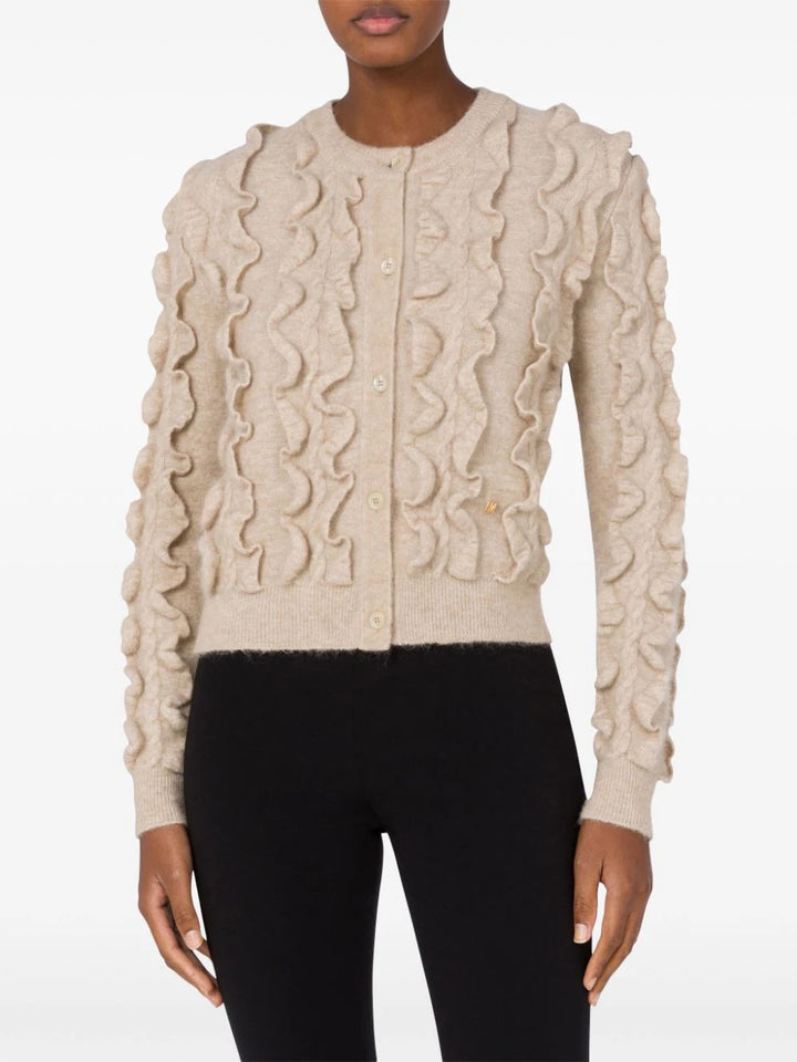 Cardigan with ruffles