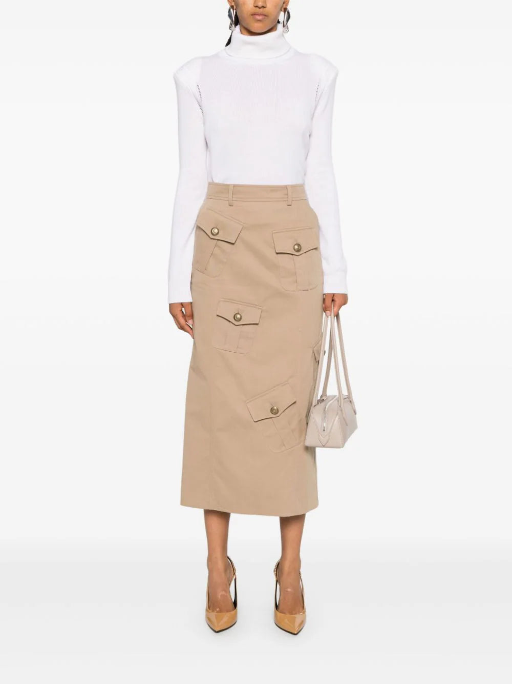 Cargo midi skirt