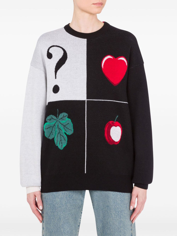 Sweater with intarsia