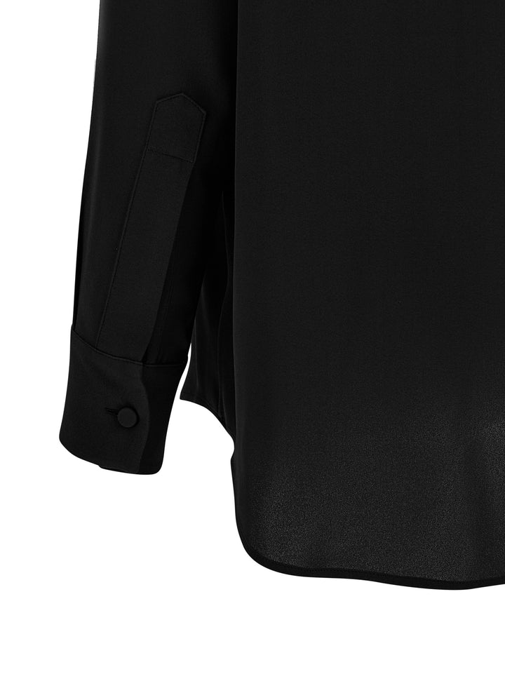 Balenciaga Shirt With Scarf Shirt and Blouse - Black | 622ddd88652d176e498fe99488e87e7e000acf3f