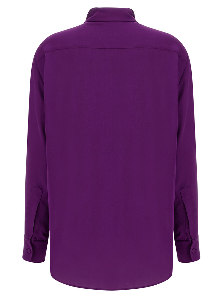 Balenciaga Shirt With Scarf Shirt and Blouse - Purple | 9c09790638b49ca20c336801403460fd1e26a16c