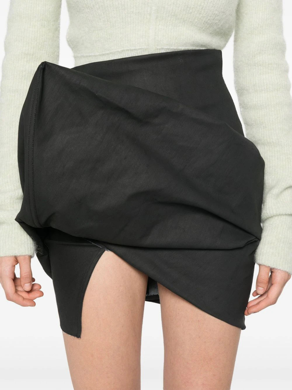 Draped mini skirt