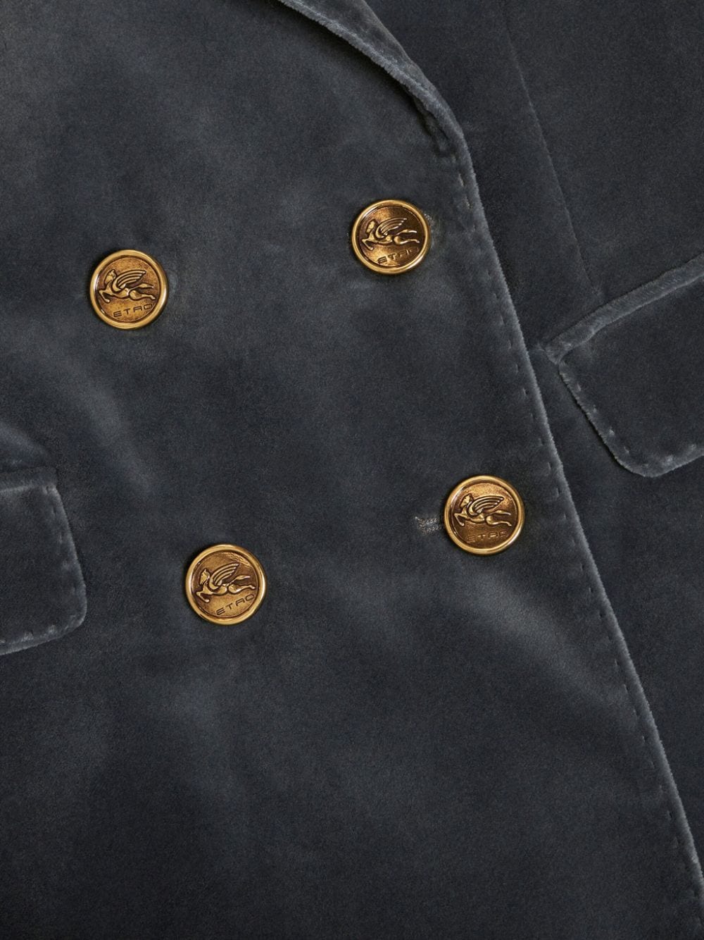 Blazer with embossed buttons