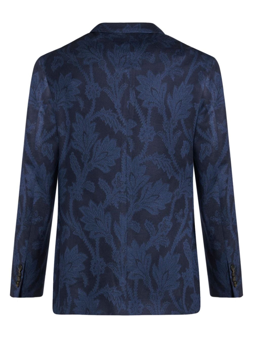 Single-breasted floral jacquard blazer