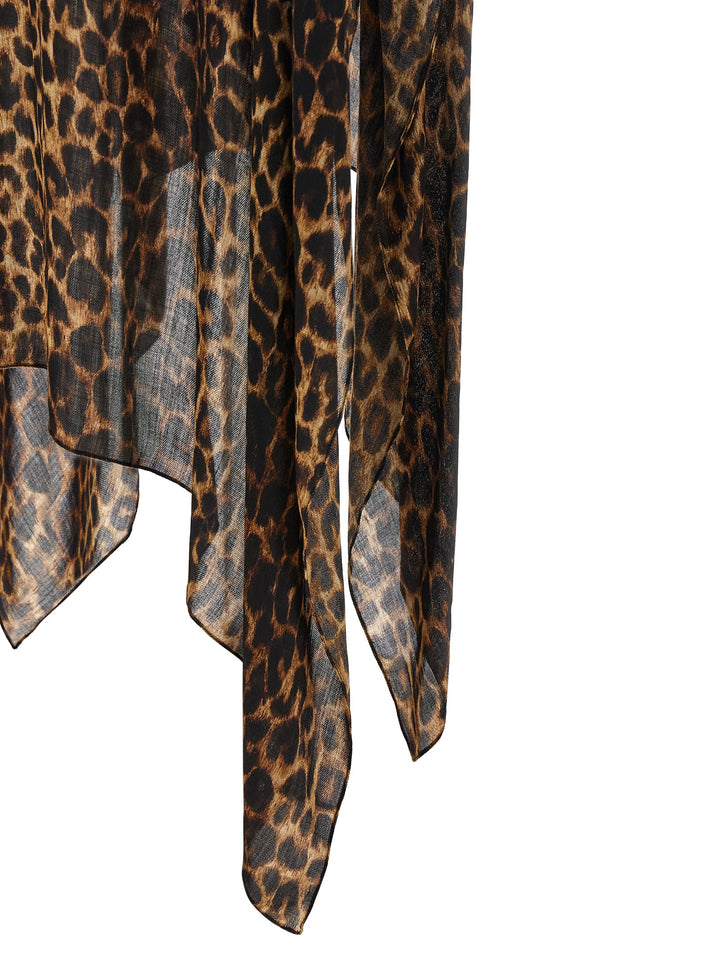 Saint Laurent Caftnao Animalier Capes - Brown | d5d1c009329409734578fe73804c0497f1f84038