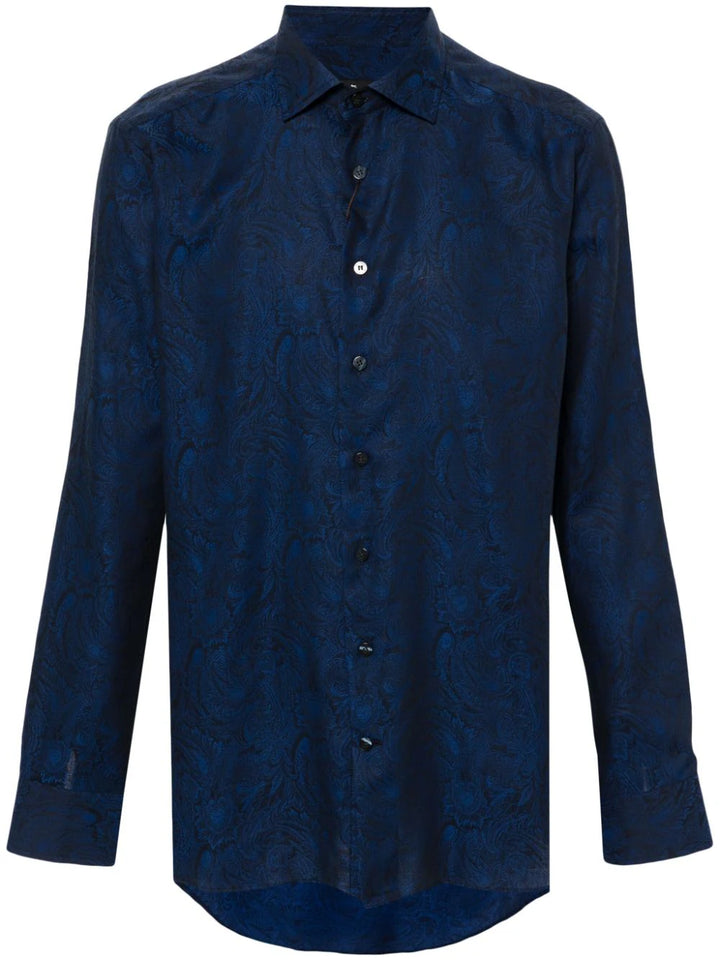 Shirt with jacquard effect