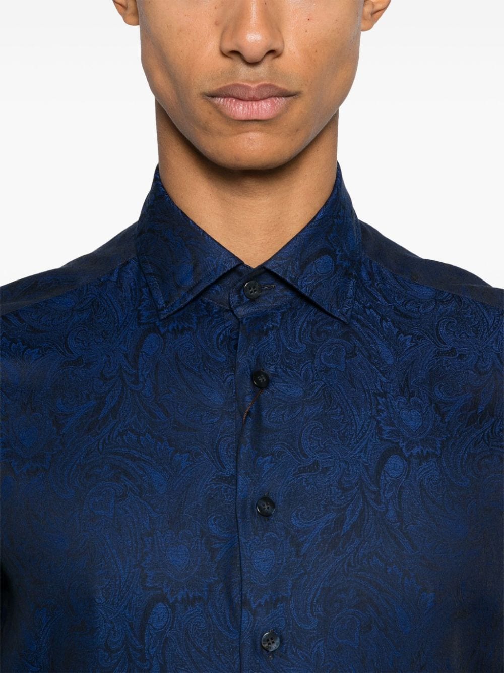 Shirt with jacquard effect