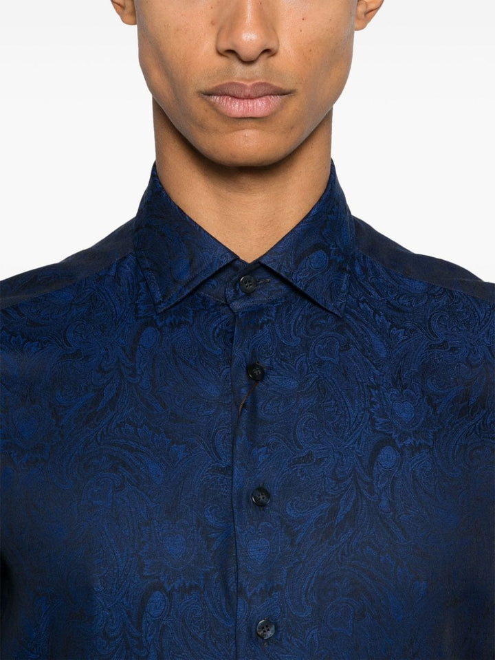 Shirt with jacquard effect