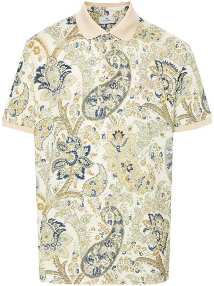 Polo shirt with paisley print