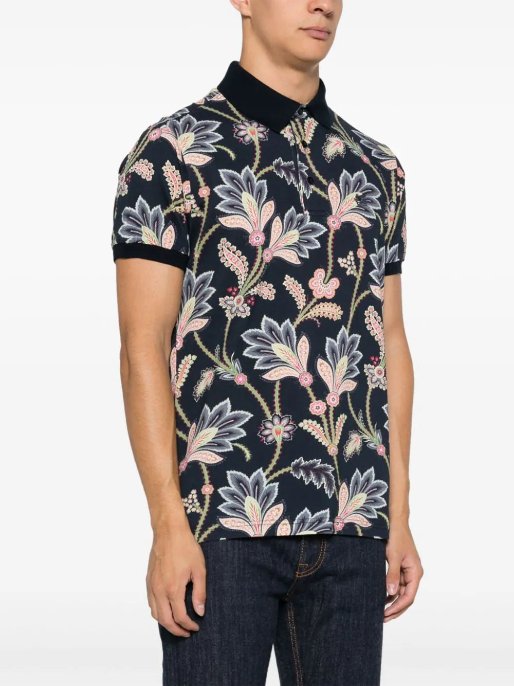 Polo shirt with paisley print