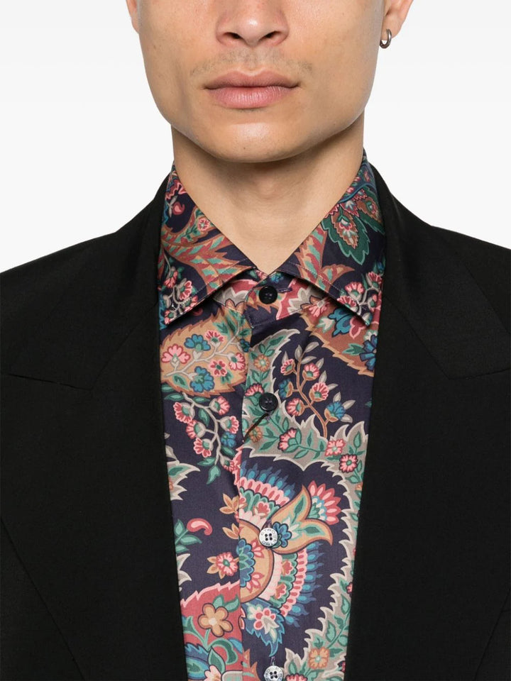 Shirt with paisley print