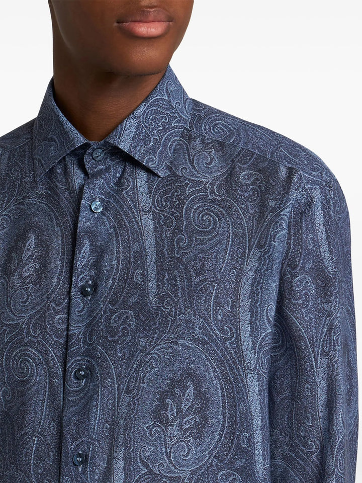 Shirt with paisley print