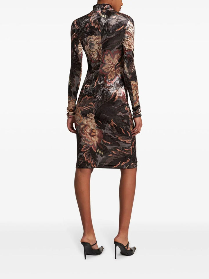 Midi dress with print