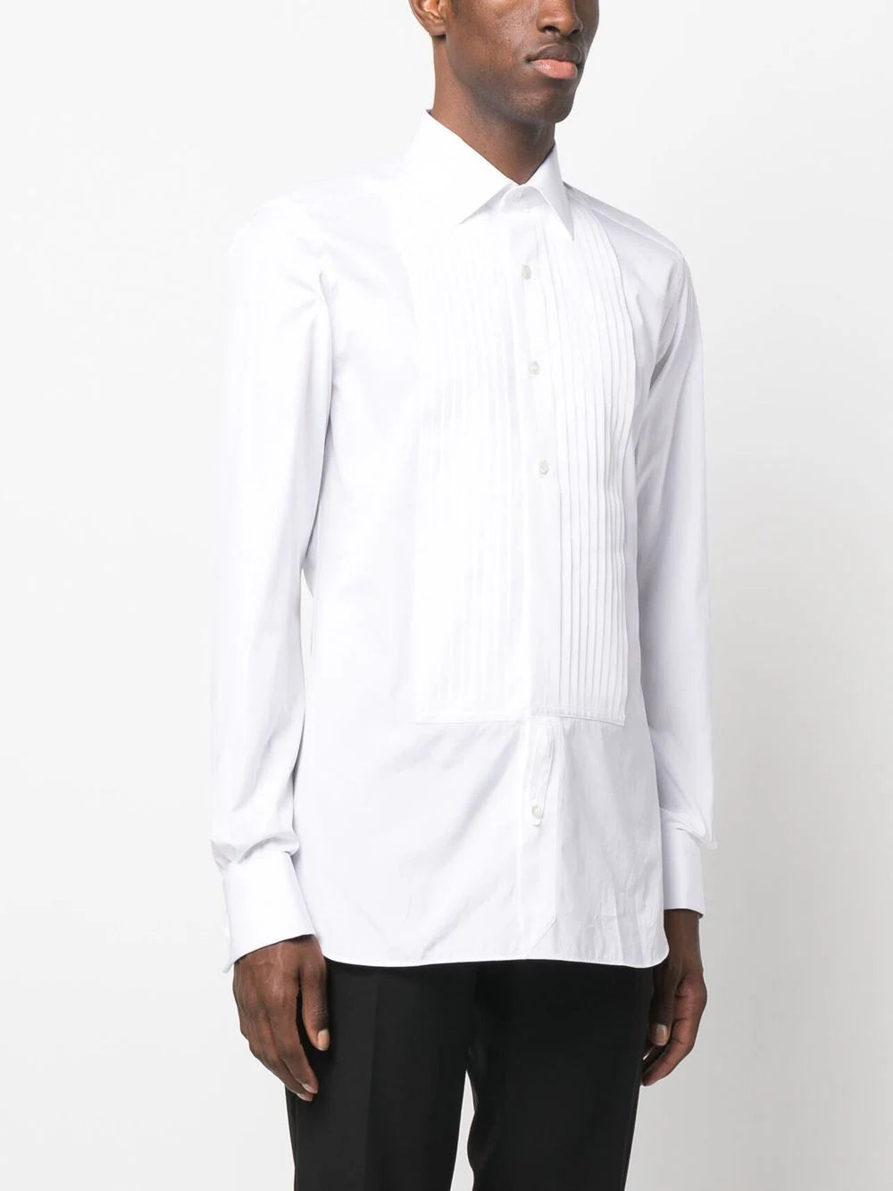 Shirt with pleats