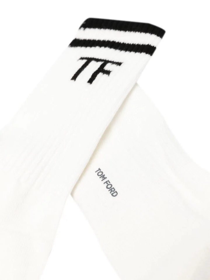 Socks with jacquard monogram