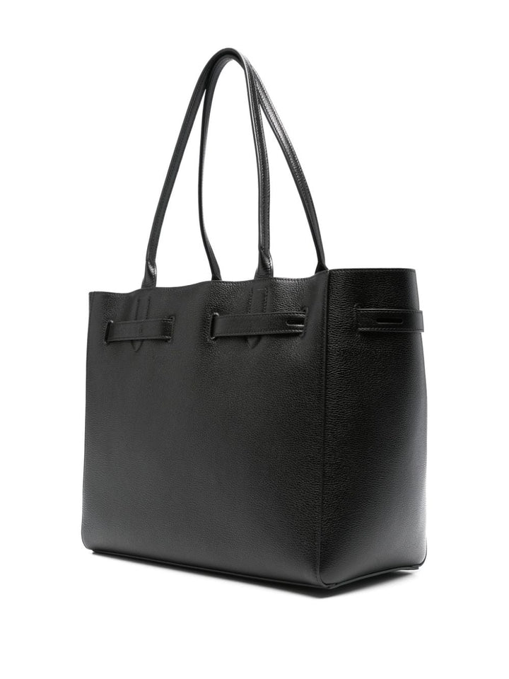 Leather tote bag