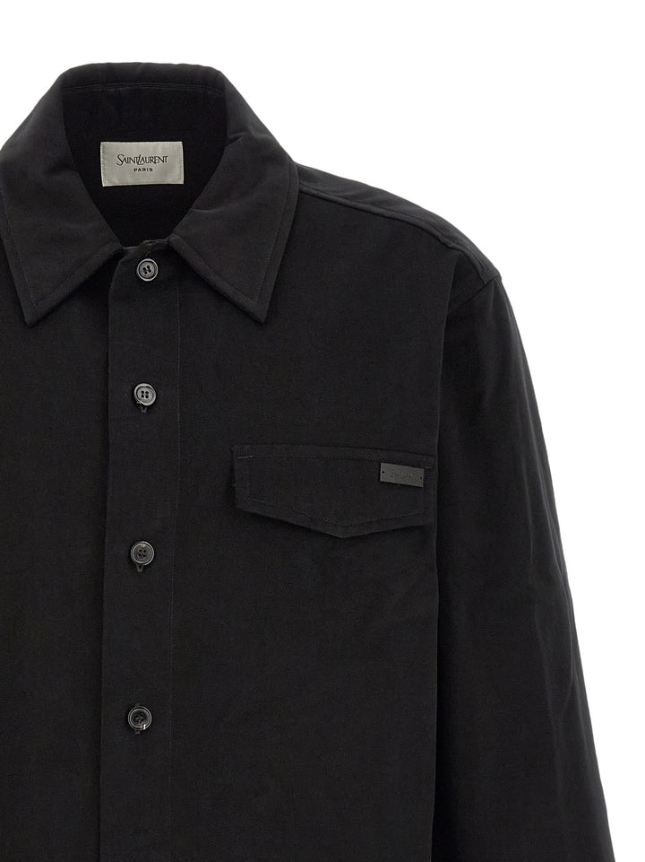 Saint Laurent Cotton Overshirt Shirt and Blouse - Black | 2cbb5dff267b6a5c21e21501abedee0204feacc1