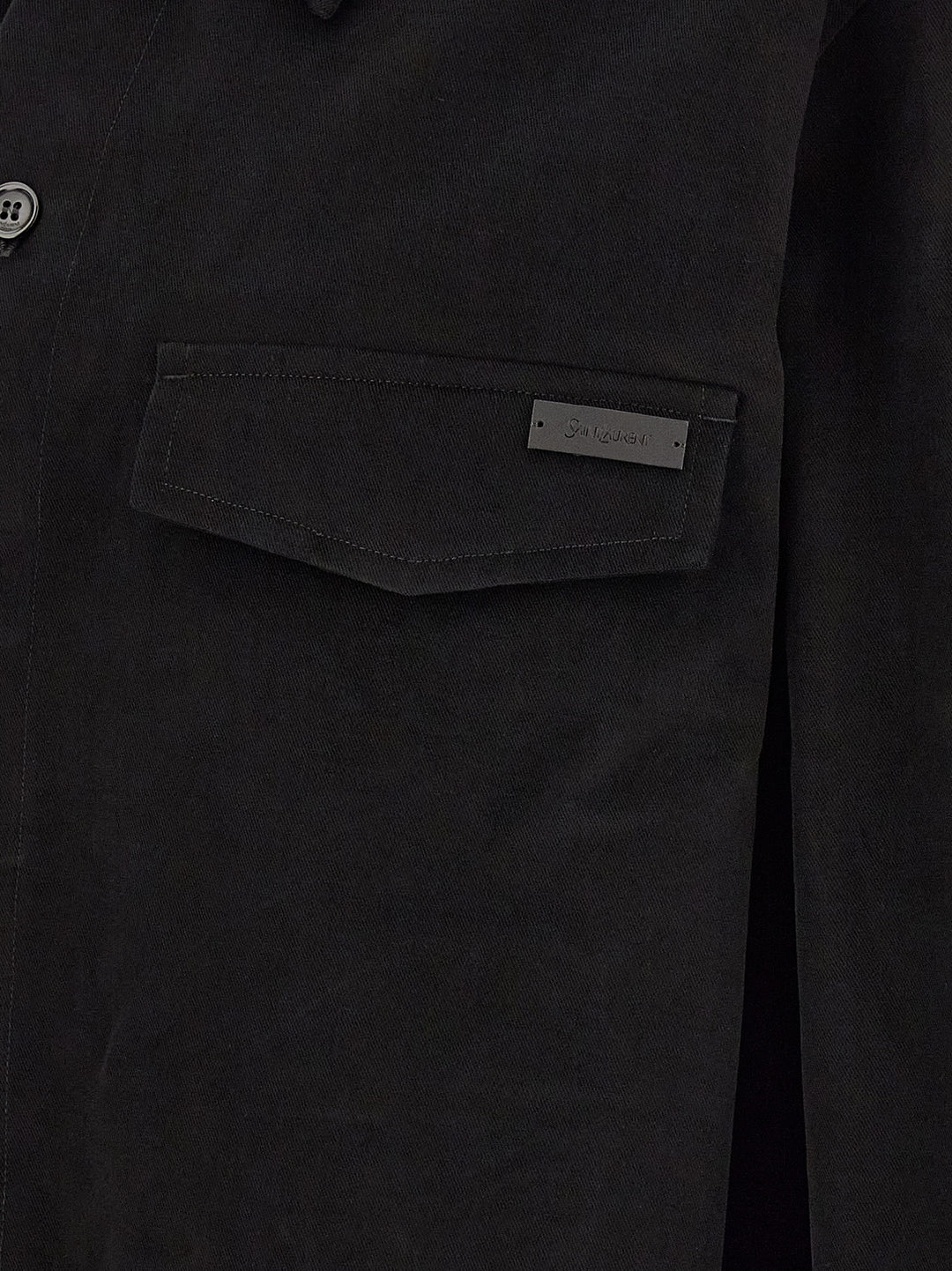 Saint Laurent Cotton Overshirt Shirt and Blouse - Black | 0f38e49e1a193f0d781665612d3fe7b9ca530424