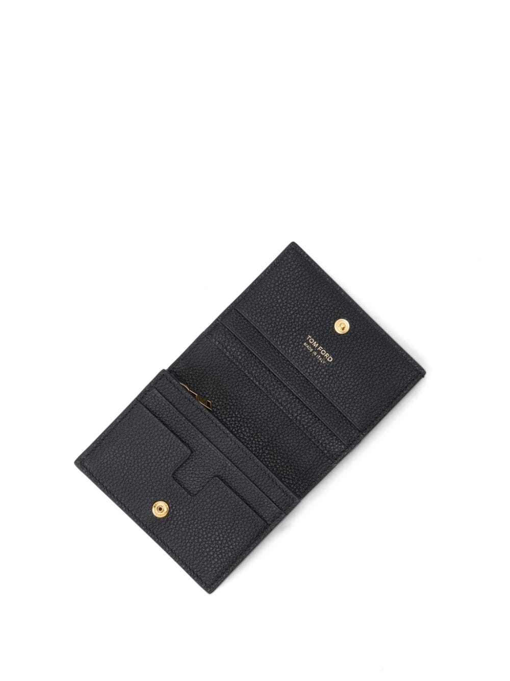 Mini wallet with logo plaque