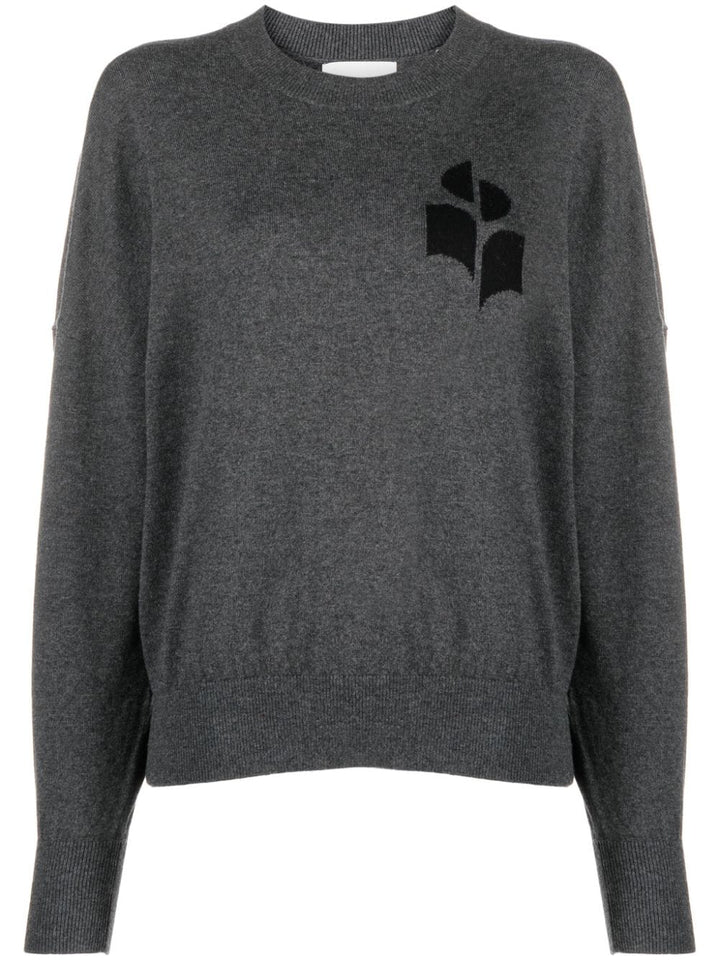 Crew-neck sweater with print