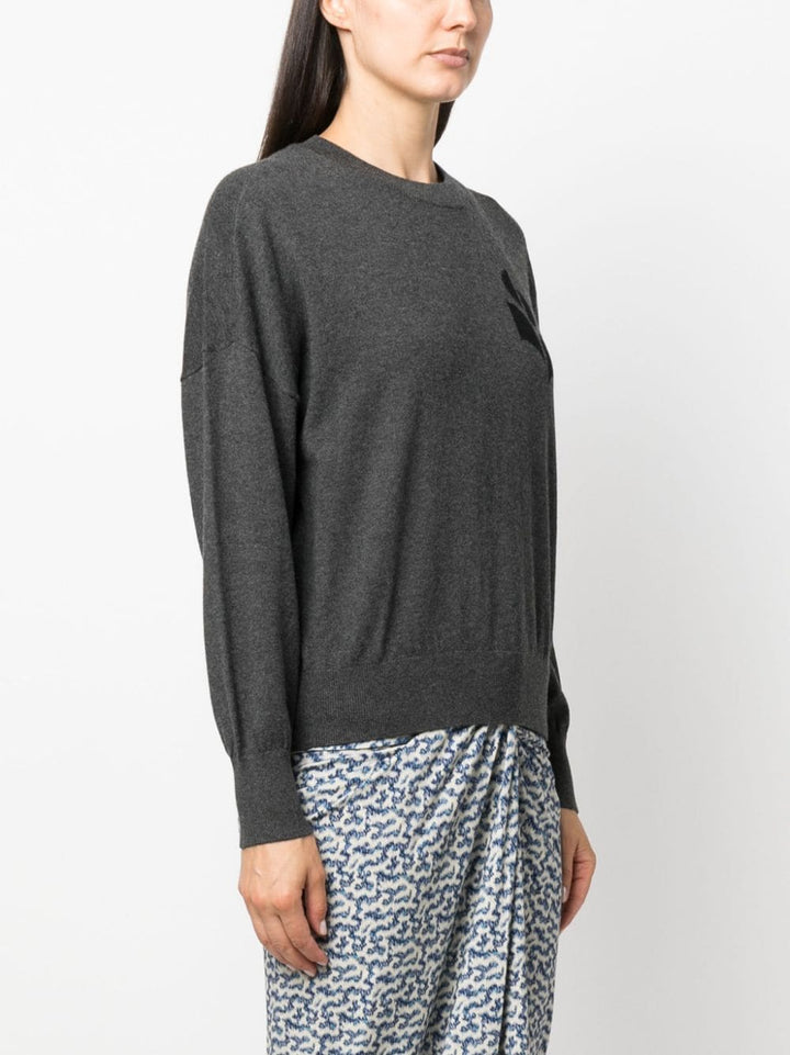 Crew-neck sweater with print