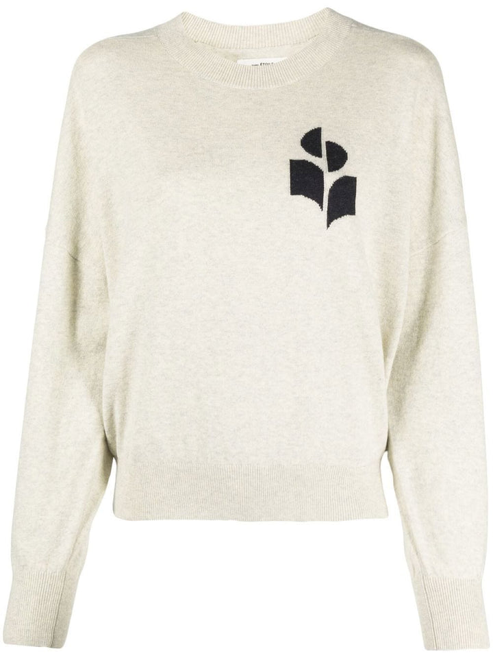 Crew-neck sweater with print