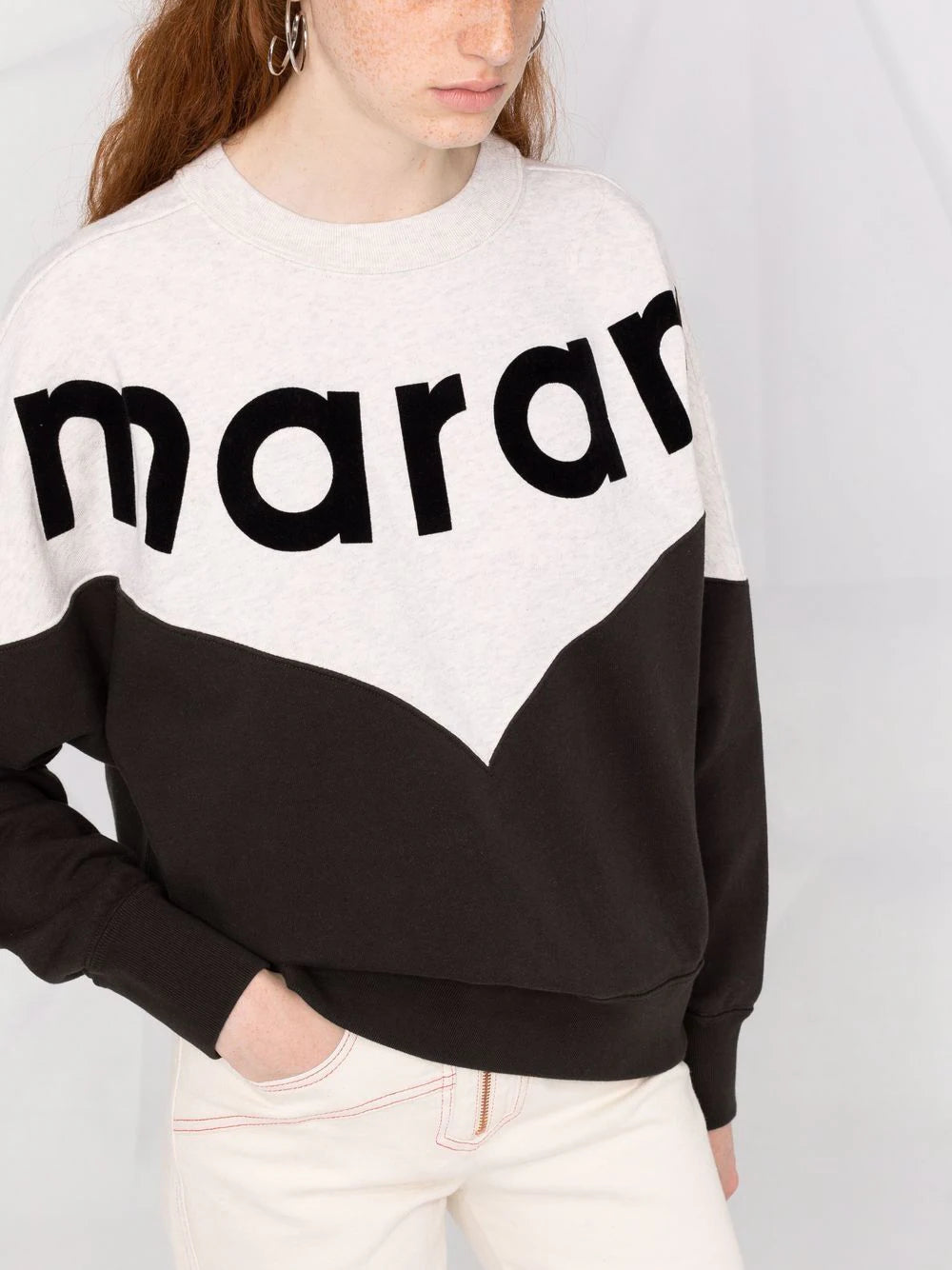 Two-tone crewneck sweatshirt