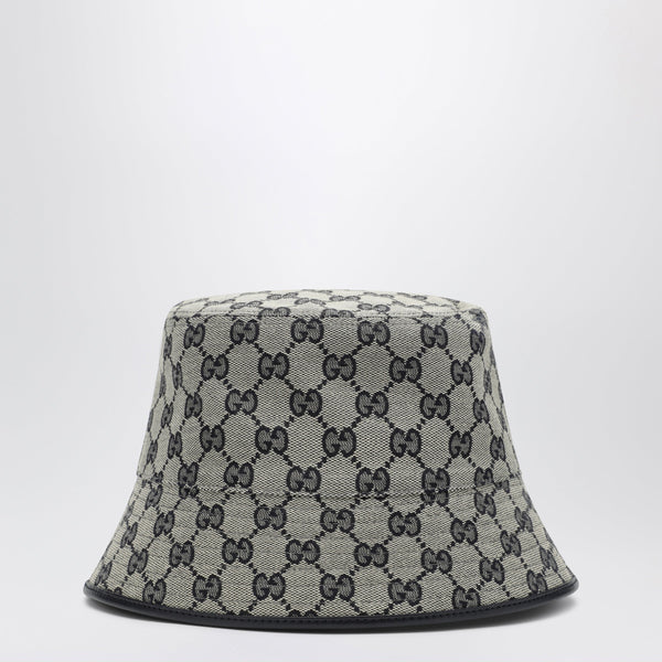 Gg Bucket Hat In Blue Cotton Canvas