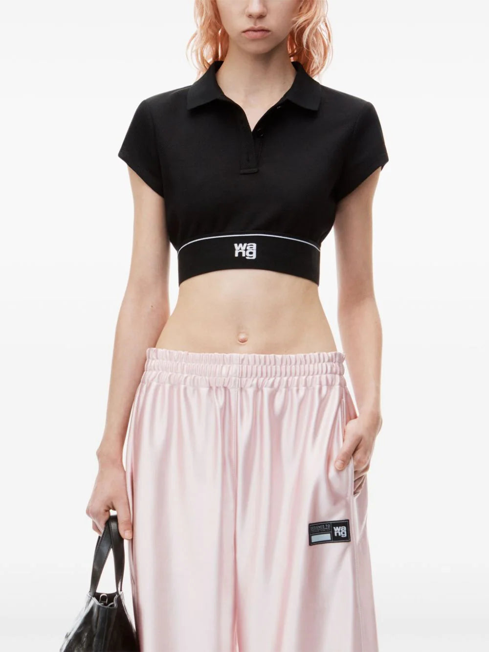 Cheerleader crop polo shirt