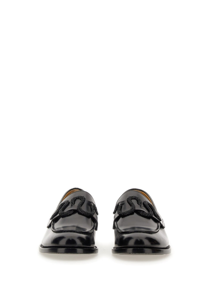 René Caovilla Loafers - Black | Wanan Luxury