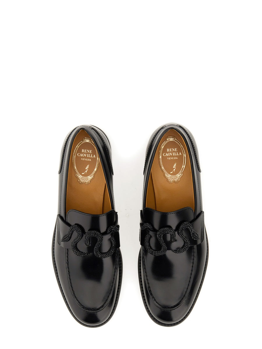 René Caovilla Loafers - Black | Wanan Luxury