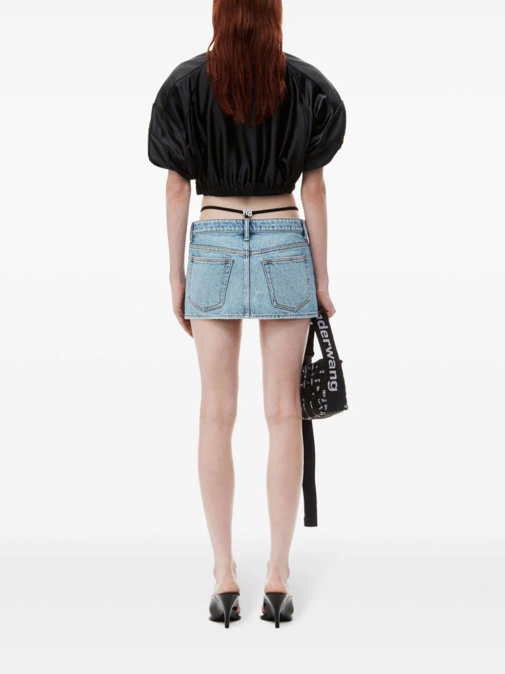 Low-waisted denim skirt