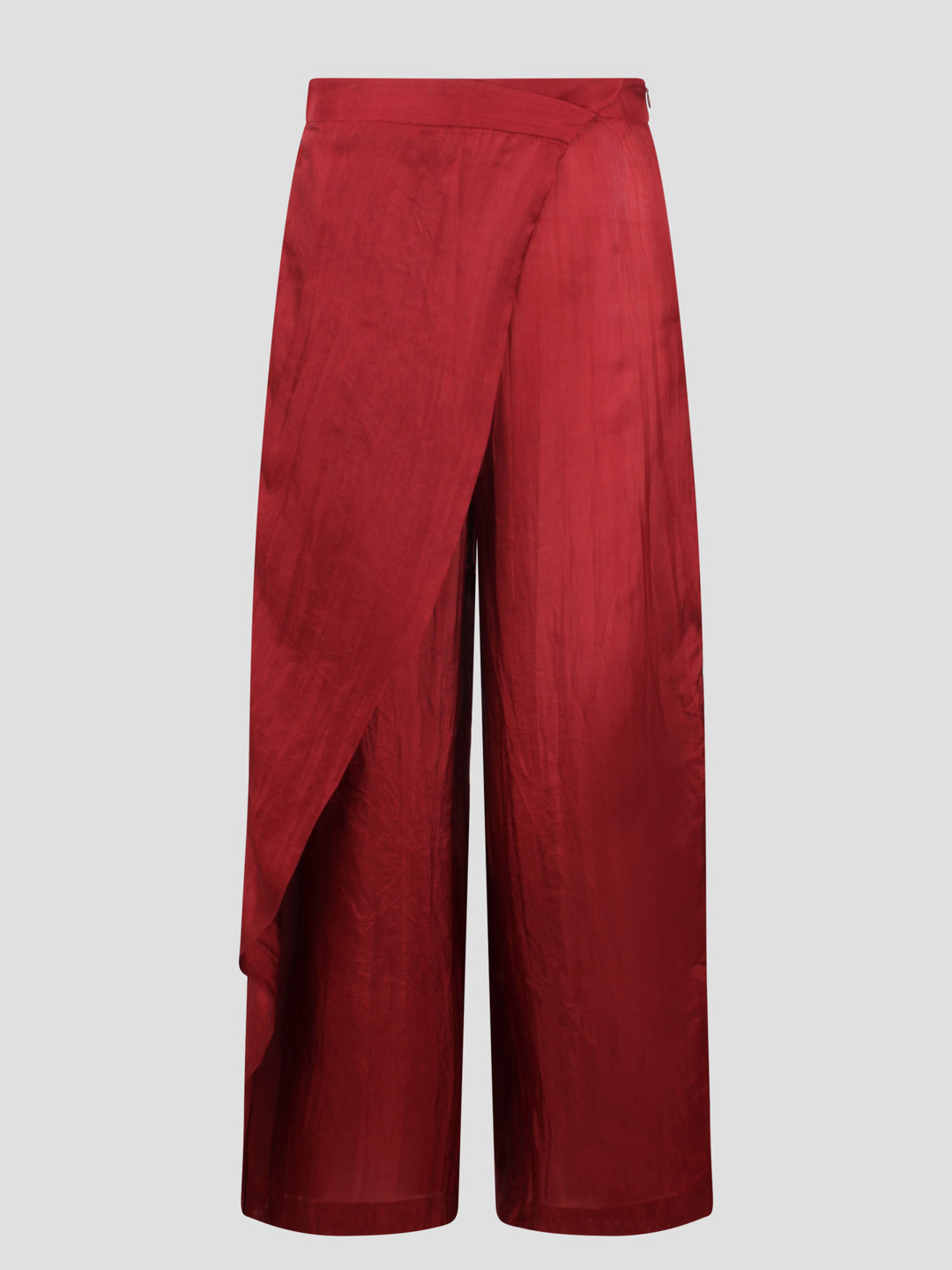 Wrap silk trousers