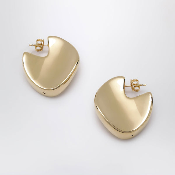 Geometric Earrings In Silver With Gold Finish