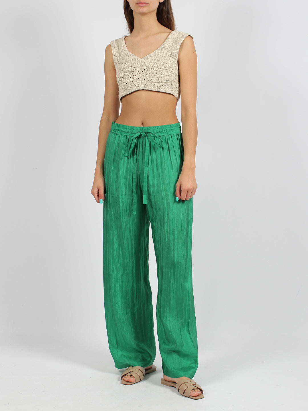 Silk trousers