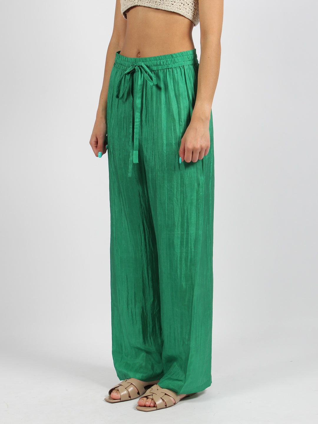 Silk trousers