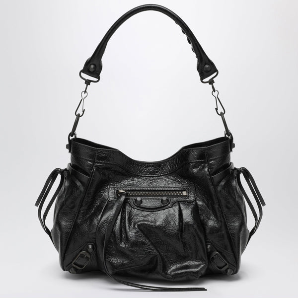Small Le City Bucket Bag In Lambskin Black